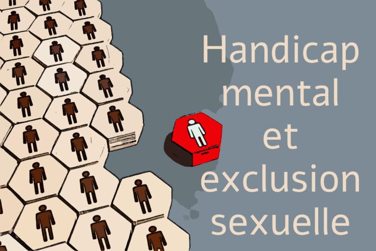 Illustration montrant un hexagone rouge exclu d'un assemblage d'hexagones de couleur claire.